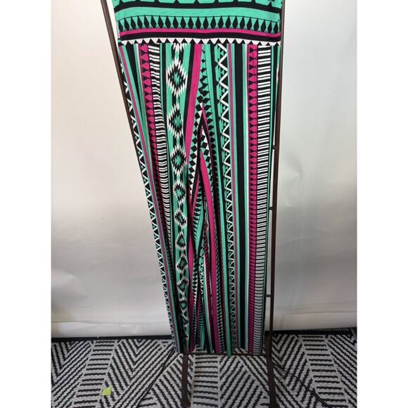 Giddy Up Glamour Womens Geometric Print Pants L USA Polyester/Spandex - Picture 12 of 16